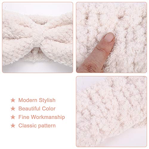 3 Pack Spa Microfiber Bowtie Headbands Makeup Headband Skincare Headbands Facial Headband Face Wash Headband Face Washing Headband Towel Headbands