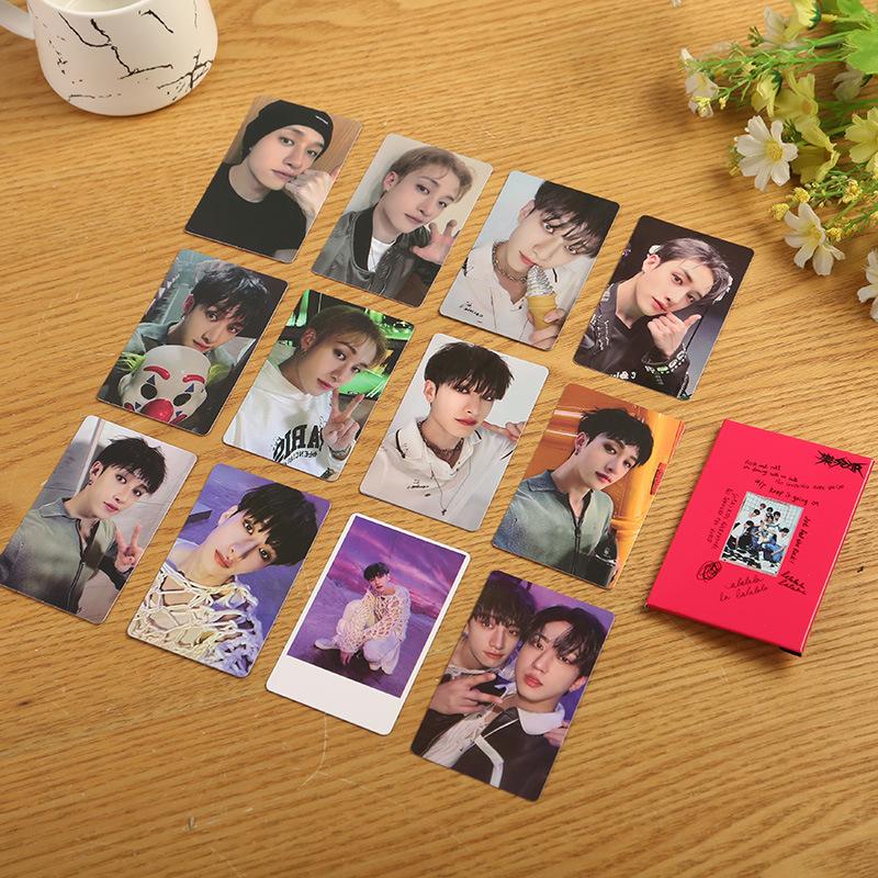 Skzoo Stray Kids Rock Star Album Same Style Photocards Hyunjin Han Idol Collectible Lomo Cards Fan Merch For Fans Collection Kid Friendly Entertaining