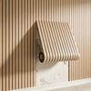 Self-adhesive Wood-grain Slat-effect Wall Sticker – 3D Grooved Grid-stripe Panel Wallpaper Roll