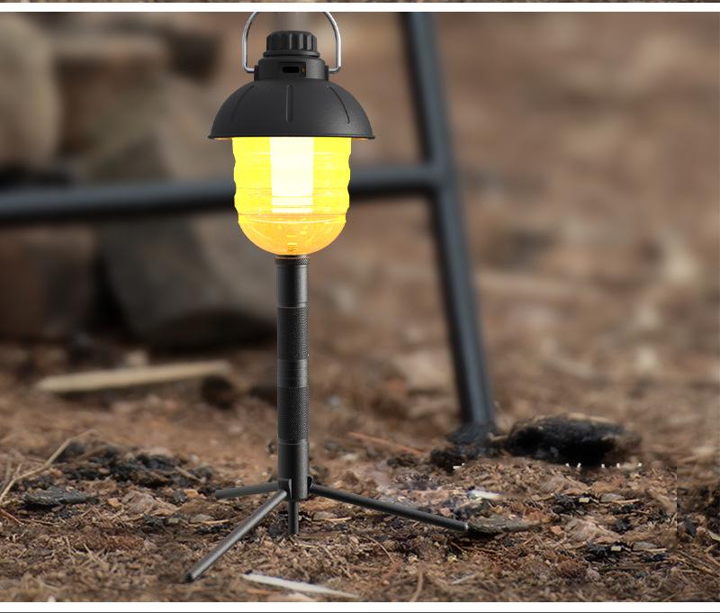 Multifunctional Outdoor Tripod: Aluminum Alloy Spike with Ball Head for Camping, Lighting, and Camera/Live Streaming