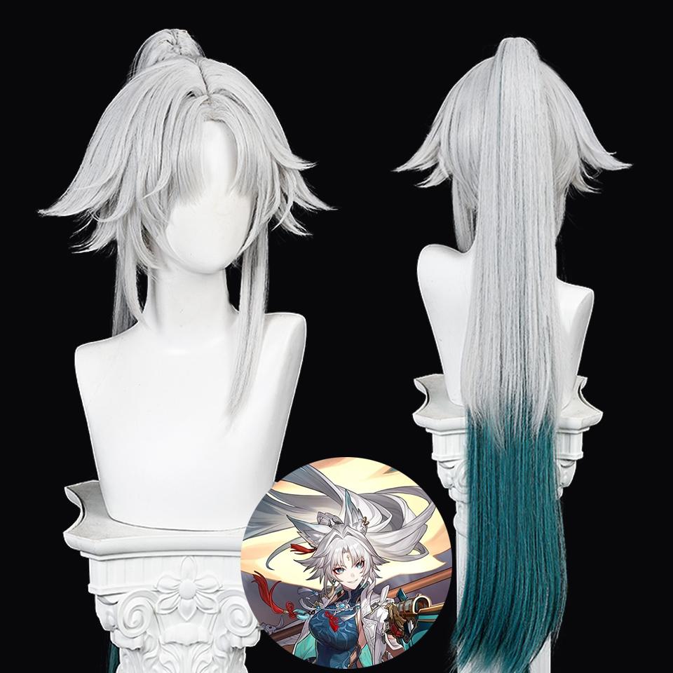 

WTB синтетический парик с одним хвостиком Cos парик Honkai: Star Rail-Feixiao Косплей Парик Парик Персонажа Мультфильма 80CM