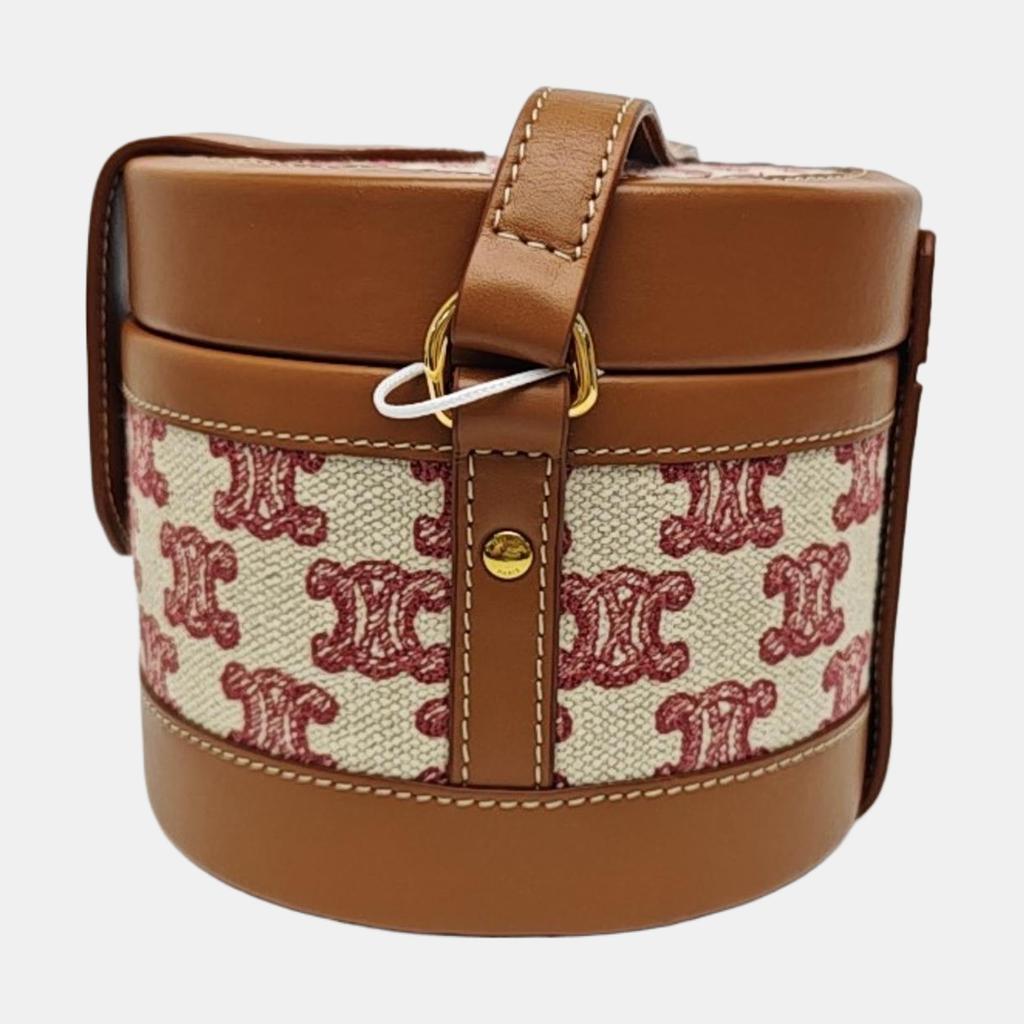 [Pre-Owned] Tambour Embroidered Fashion Versatile Fabric Shoulder Bag Small - Very Good #1PTYUHZ