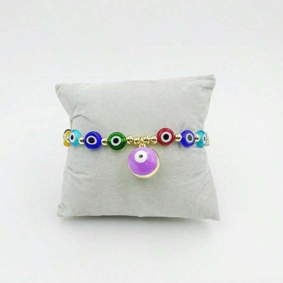 Wind Bohemian Copper Gold Plated Bells Lucky Eye Bracelet