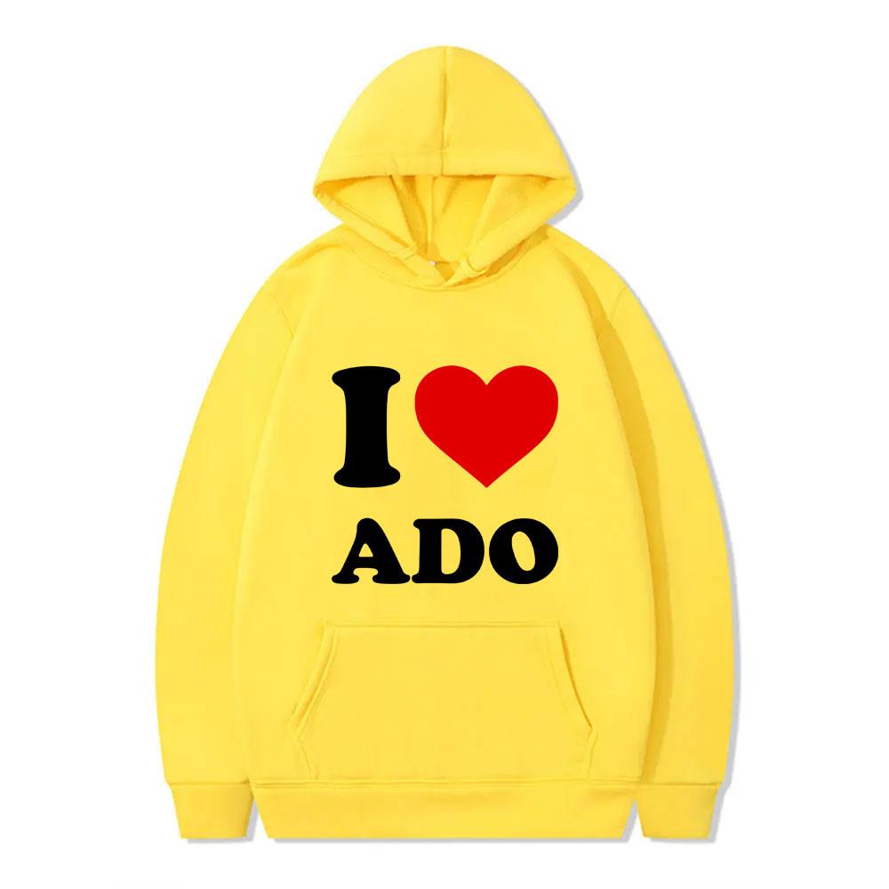 

I Love Ado Graphic Hoodie Men Women Clothing Oversized Hooded Sweatshirt Unisex Fashion Japanese Style Pullover Hoodies 3XL