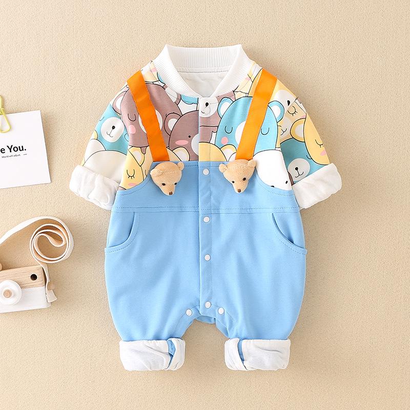 

Детский комбинезон на весну и осень: Новое поступление — уютное, милое и идеально подходит для прогулок или ползания! 73 cm синий