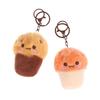 Soft Kawaii Mushroom Plush Keychain Cute Cupcake Teacup Design Mini Keyring Bag Pendant for Girls Daily Use
