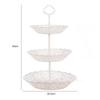 Haushalt Obstteller 3 Etagen Kuchenständer Display 3-stöckige Küchen-Obstschale Ständer Snack Obst Dessertteller Weihnachts-Dessertständer