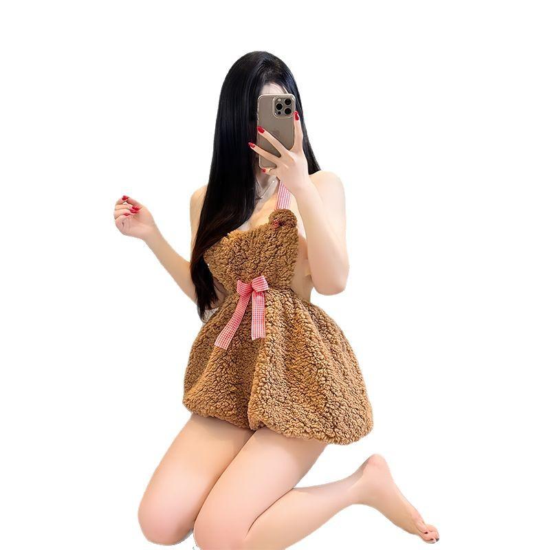 Sexy Sexy COS Party Neck Thin Velvet Clothing Halter Uniform Pure Desire Suit New Year's Royal Sister