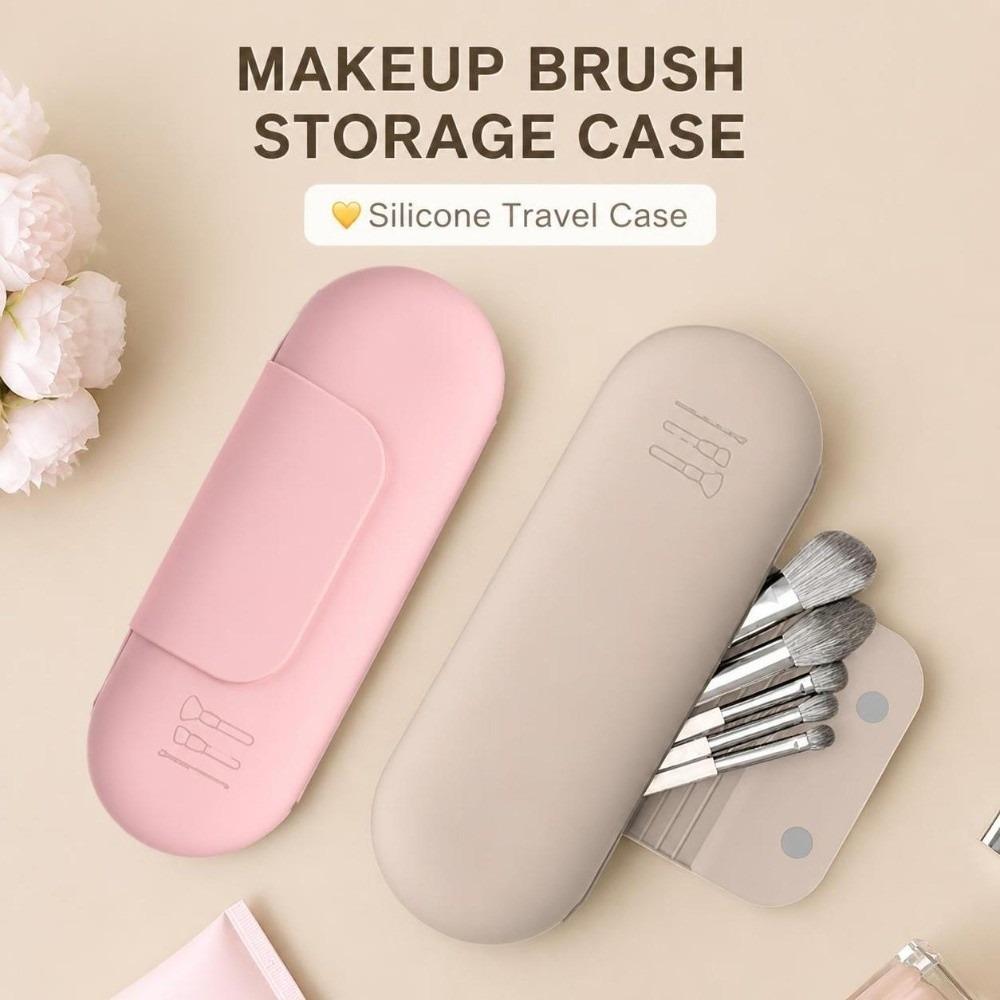 Waterproof Makeup Brush Holder Silicone Cosmetic Brush Storage Bag  Travel Beauty Tool Storage