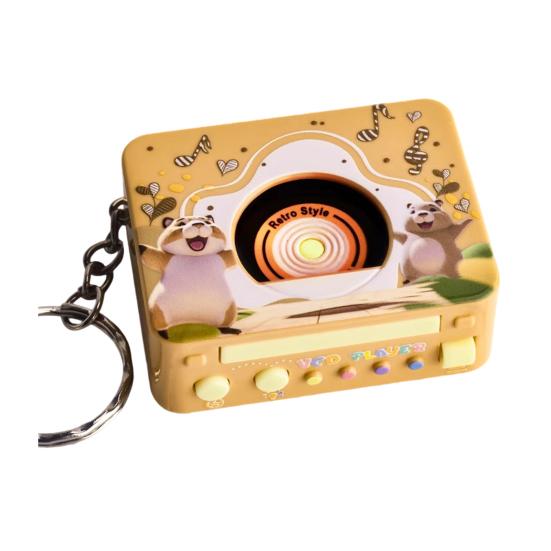 

2025 Мини Брелок в виде проигрывателя, Портативный Ретро Фонограф, Игрушка, Подвеска на сумку, Карманный Музыкальный Подарок для Детей B