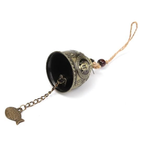 Retro Buddha Wind Chime Feng Shui Good Luck Fortune Bell Home Car Hanging Decor