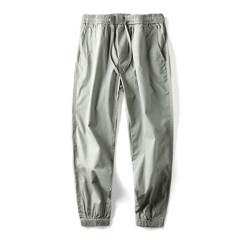 Summer Thin Jogger Pants Men Cotton Overalls