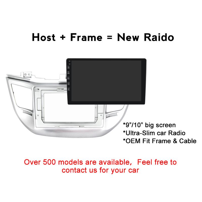 Android Large Screen Navigation System for 2015-2018 Hyundai Tucson with Variable Frame Wiring