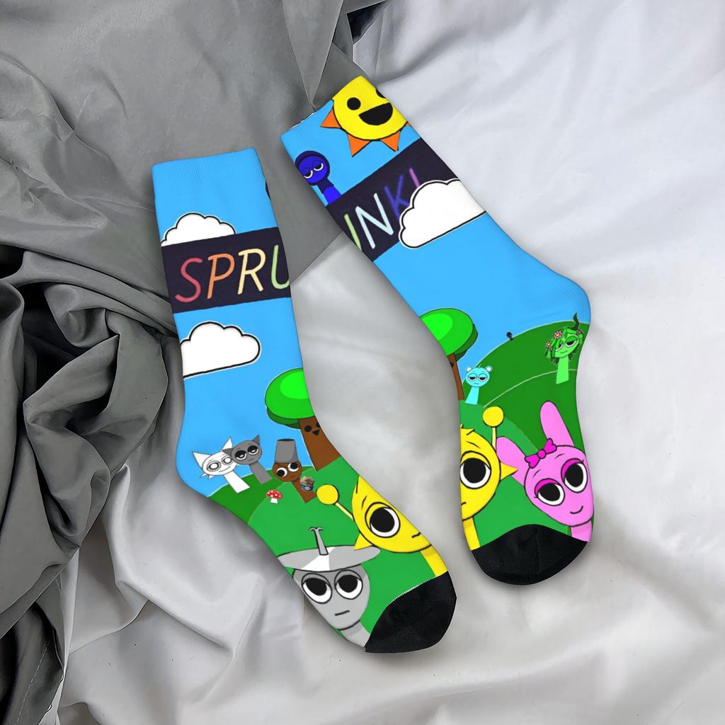 Sprunki Incredibox Socks for Women Men Breathable  Soft Long Socks Sweat Absorbing