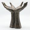 Sculpture Mains en Coupe Ton Bronze Décoration d'Intérieur Facile à Nettoyer pour Entrée