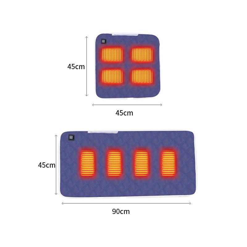 4 Heated Areas Camping Chair Heated Mat Outdoor Travel Usb Electric Blanket 3 Adjustable Temperature Heater Warmer Cushion