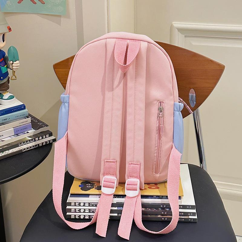 School Bag Fresh Ins Wind Dopamine Contrasting Color Children's Spring Outing Research Backpack High Value Summer New Sweet Backpack