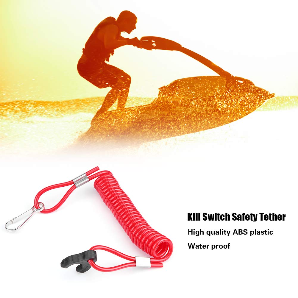 Acouto Outboard Emergency Kill Switch Lanyard for Tohatsu Engine Ignition Kill Stop Switch Safety Tether Lanyard Emergency Stop Switch Safety Cord
