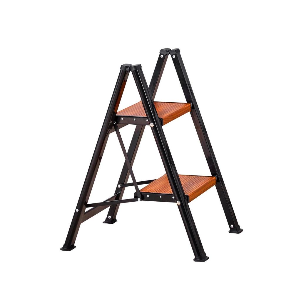 2 Step Ladder, Folding Step Stool with Wide Anti-Slip Pedal and Comfort Handgrip, Lightweight 150 kg Capacity Portable Aluminum Plant Support,