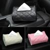 Car Tissue Box Holder In Car Sun Visor Seat Backrest Hanging Tissue/Napkin Box with Fix Strap Armrest Boxes Tissue Storage Case