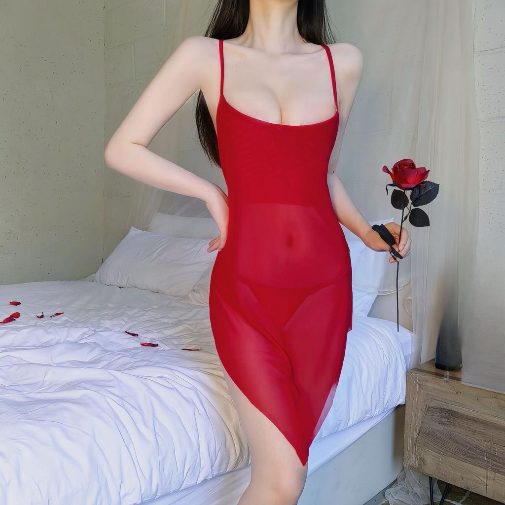 Sexy underwear, sexy suspender nightgown, hot perspective, thin, free pajamas, passion, small breasts, temptation, uniform