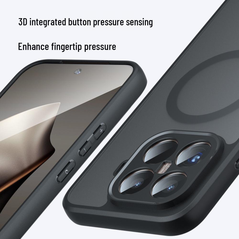 Magnetický obal Xiaomi 15T Pro s pocitem kůže & Mrazuvzdorný airbagový obal Xiaomi 17 odolný proti pádu