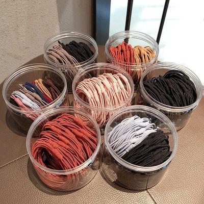 Damen Buntes Haarband Elastisches Band 20 Stück Koreanische Hohe Elastizität Strapazierfähiger Haargummi Einfaches Elegantes Seil Haarschmuck