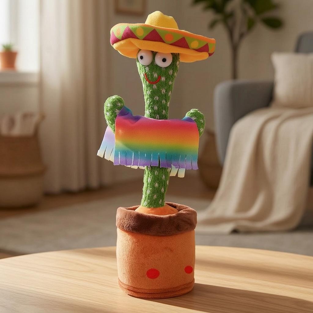 Dancing Cactus Plush Toy With Singing And Talking Features For Kids Entertainment