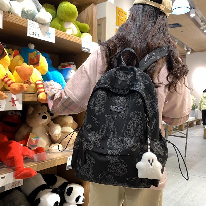 Schoolbag High Value Small Fresh Backpack Girls Lightweight Large Capacity Junior High School Student Schoolbag Cool Casual Backpack