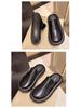 2024 Spring/Summer Women's Retro Pointed-Toe Platform Mules - Versatile, Thick-Sole Half Slippers