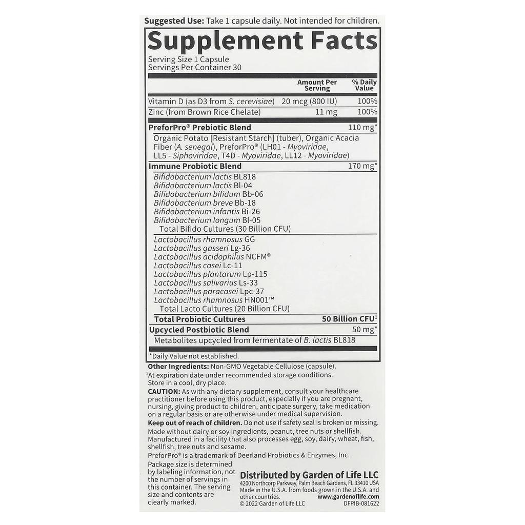 Probiotika Immun, 30 Gemüsekapseln