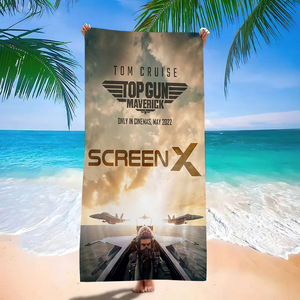 

Movie Top Gun Maverick Microfiber Printed Beach Towel Mountain Climbing Yoga Beach Swimming Running Absorbent Soft Towel W30*H60(CM)