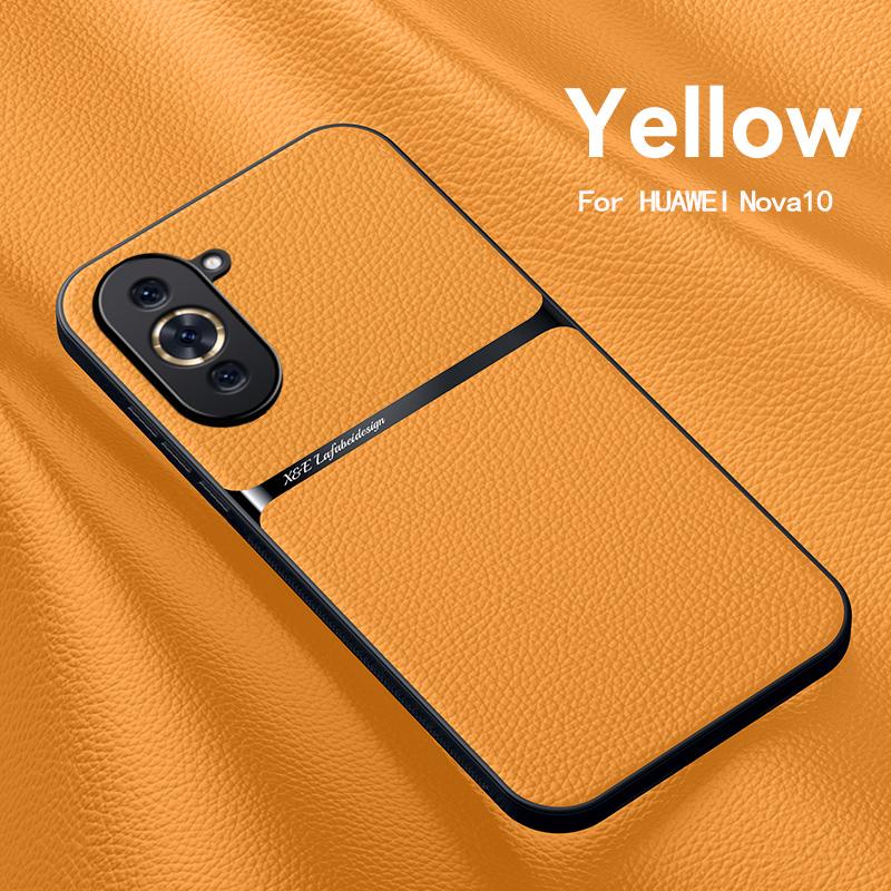 For Huawei Nova 10 Case Luxury Leather Texture Magnetic Back Cover for Hauwei Nova 10 Pro 10pro Nova10pro Soft Phone Cases