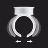 100pcs/packMicroblading Pigment Cup Ring Eyelash Extension Glue Tray with Dividers Plastic Ring Cup