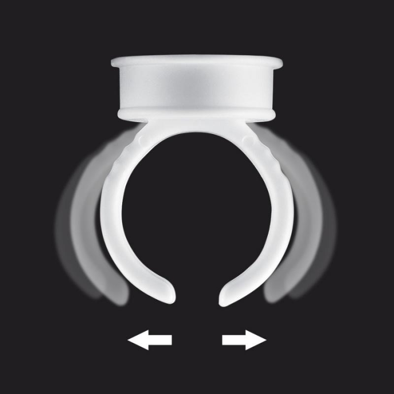 100pcs/packMicroblading Pigment Cup Ring Eyelash Extension Glue Tray with Dividers Plastic Ring Cup