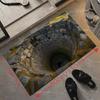 Rug Carpet Mat Non-Slip 3D Vortex Hole Illusion Doormat for Entryway Living Room Kitchen Nursery Playroom Modern Home Decor