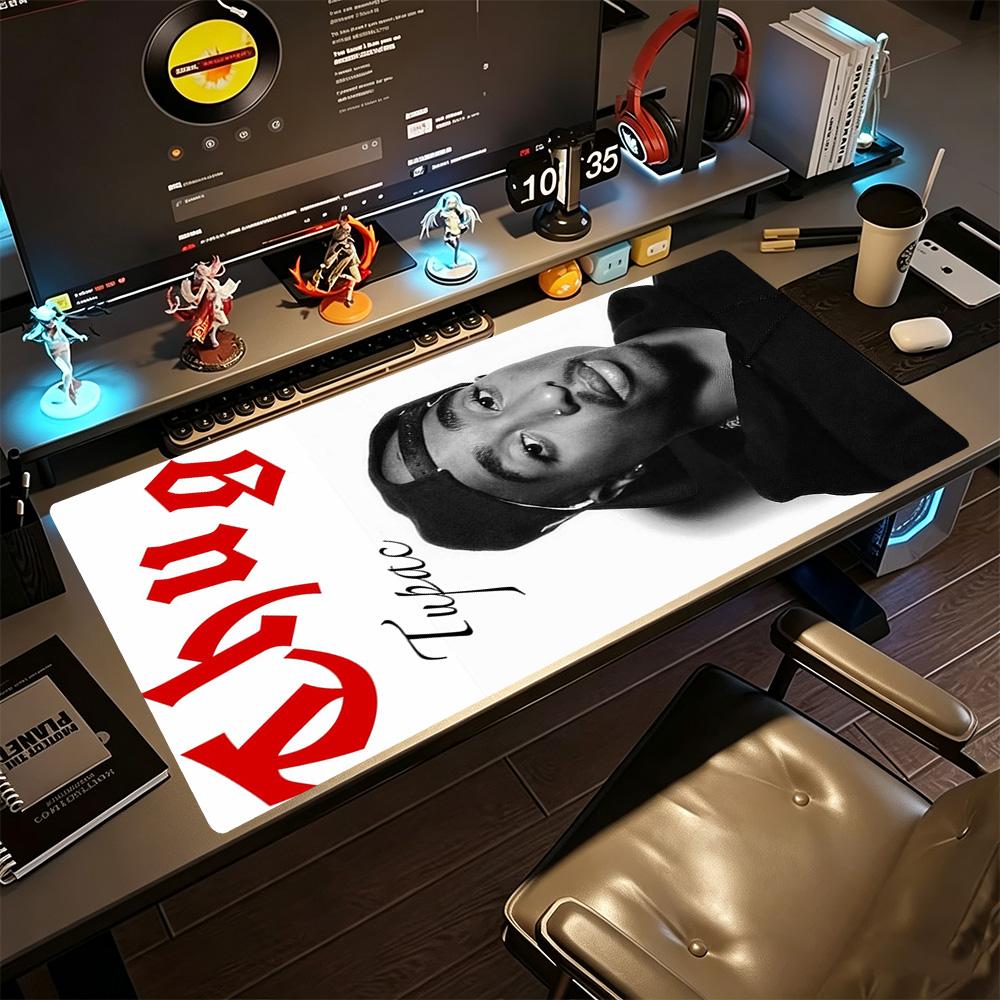 2pac Gaming-Mauspadd Gaming-Laptop-Mauspad HD-Druck Schreibtischunterlage Rutschfeste Gummibasis Geeignet für Büro-Gaming-PC-Laptop