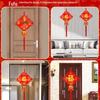 Large Chinese Fu Knot Pendant for Living Room or Front Door: New Year Peace Blessing Ornament