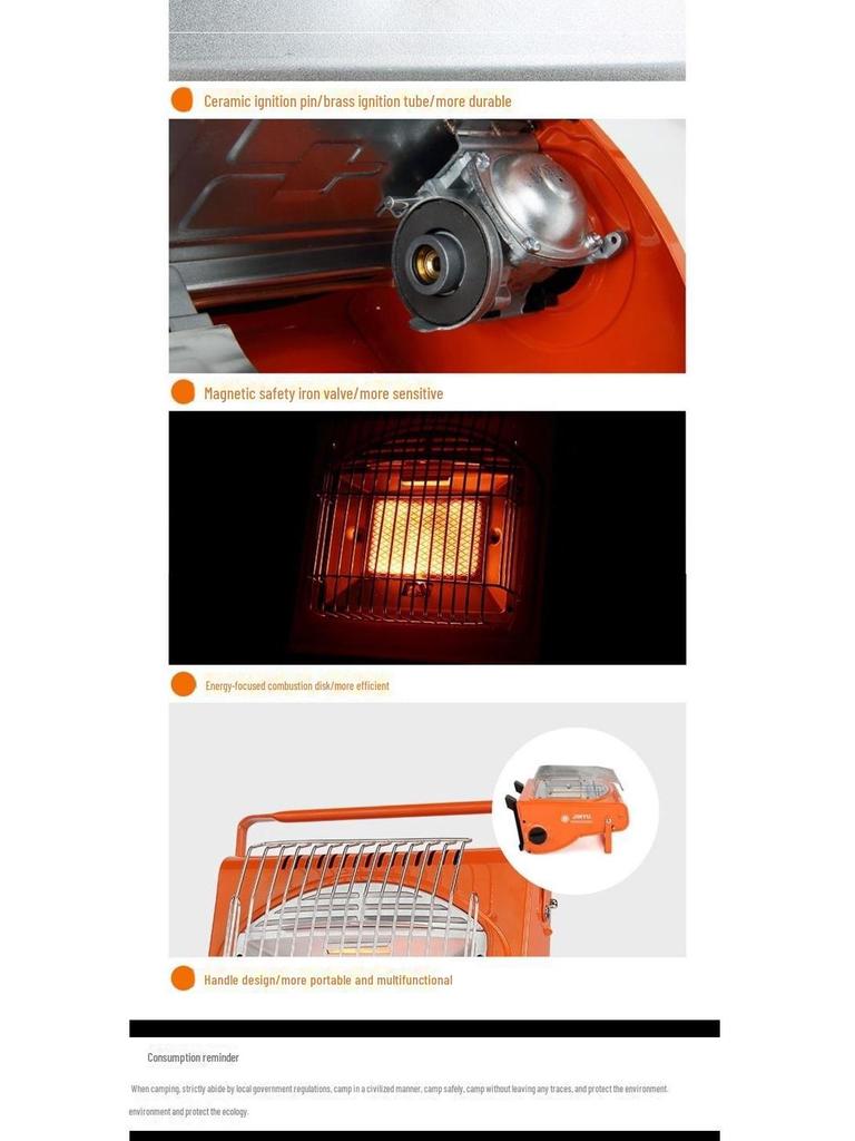 Portable Outdoor Camping Tent Gas Heater Stove