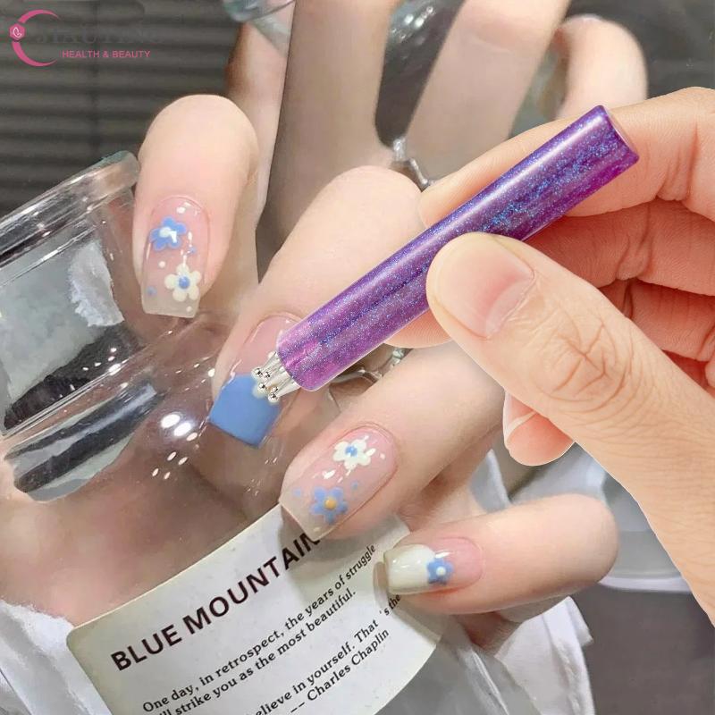 Nail Art Design Tip Painting Carving Dotting Pen Stainless Steel Bristles Starry Sky Handle Nail Art Dotting Tools