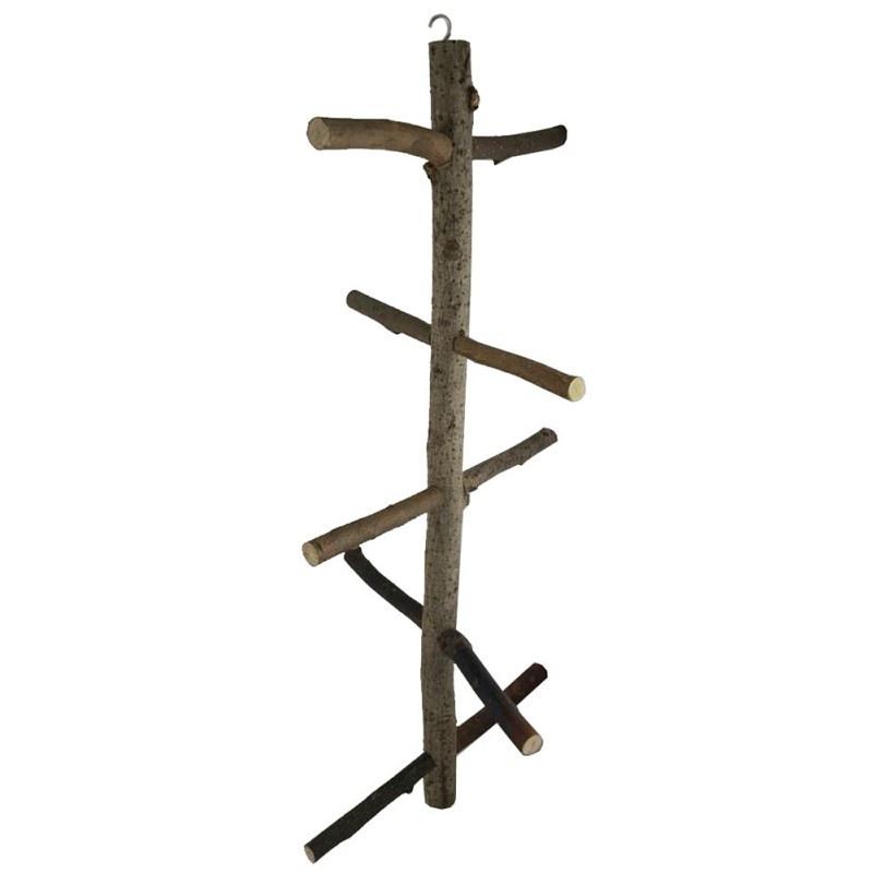 Lemn Natural Papagali Scară Rotativă Stând Papagal Pasăre Jucării de Mestecat Mușcat