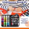 JUNING Sewing Portable Sewing Kit with Tools for and for Home Elementary School and Includes Black Storage Bag Colors XL Kit, Embroidery, Crafts,