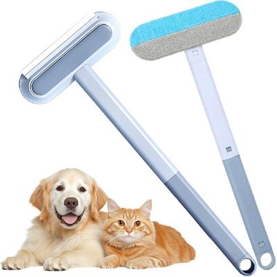 Verbesserter Tierhaarentferner 4 in 1 Langstiel Katzen- und Hundehaarentfernungsbürste Waschbare Fusselbürste für Möbel Sofa Teppich Kleidung