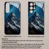 Night Sky Mountain Pattern 2D Phone Case for Samsung Galaxy S26 S25 S24 S23 S22 S21 S20 A55 A54 Tempered Glass Protective Cover