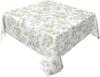 Sage Green Floral Square Tablecloth Chinoiserie Flower Toile Light Green Vintage Table Cloth Cover for Farmhouse Party Picnic
