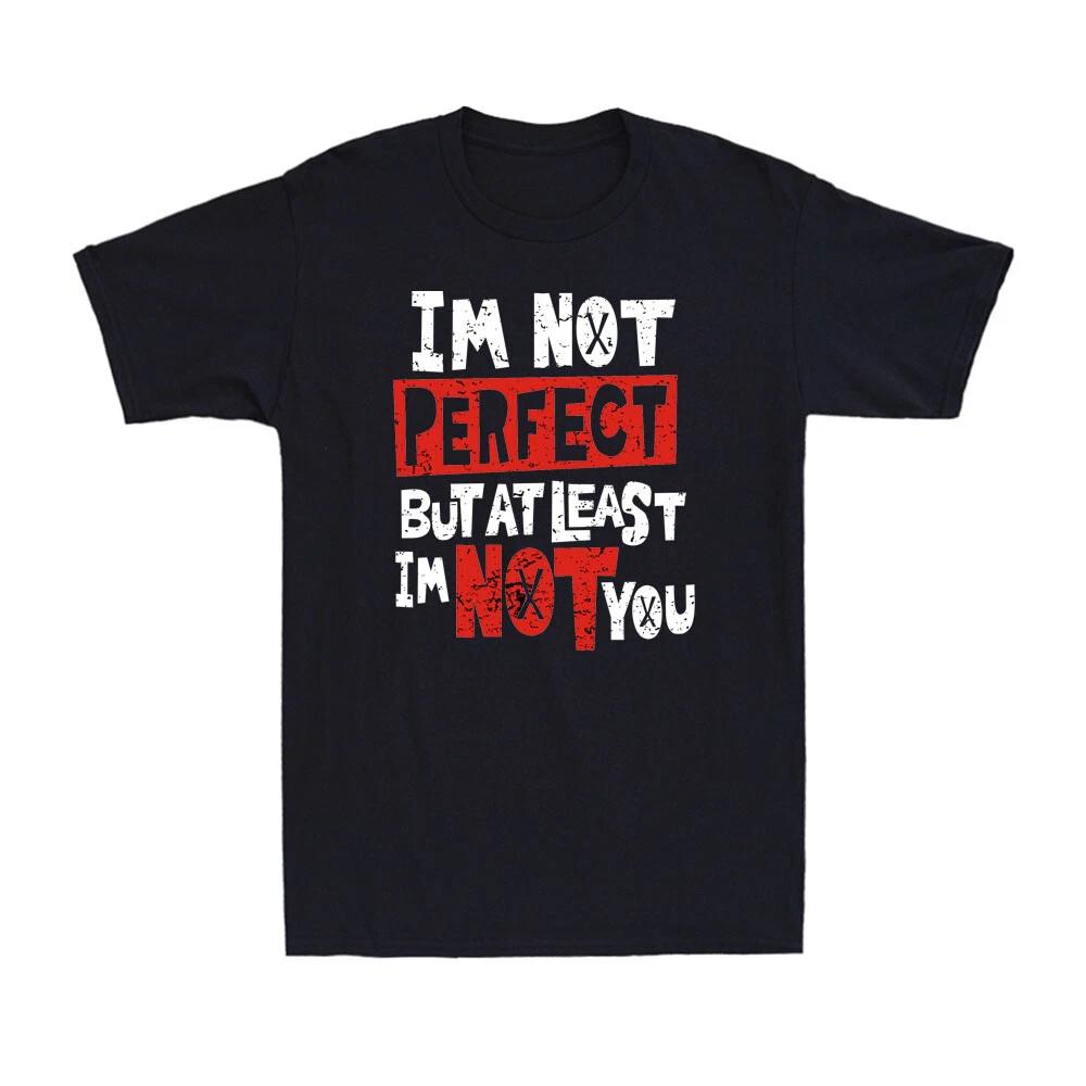 I m Not Perfect But At Least I m Not You Funny Sarcastic Rude Humor Mens T-Shirt XL