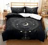 Black Sun Moon Star Bedding Set Bohemian Totem Line Duvet Cover Pillowcases Bedlinen Adults Bedclothes Twin Full Queen King Size
