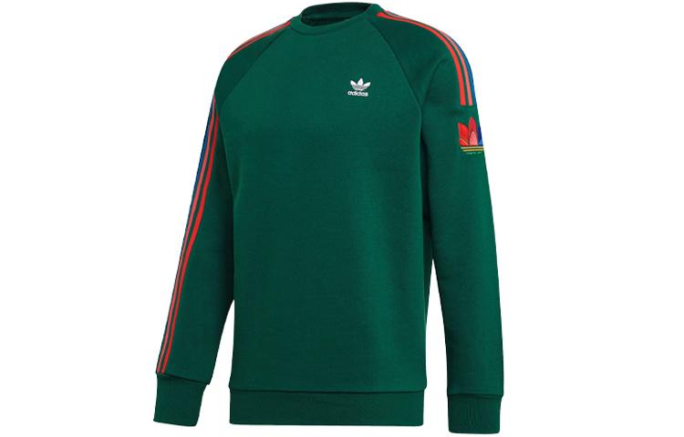 

Adidas Originals Sweatshirts Men s Green Crew Neck Moderate Regular GF0224 XS