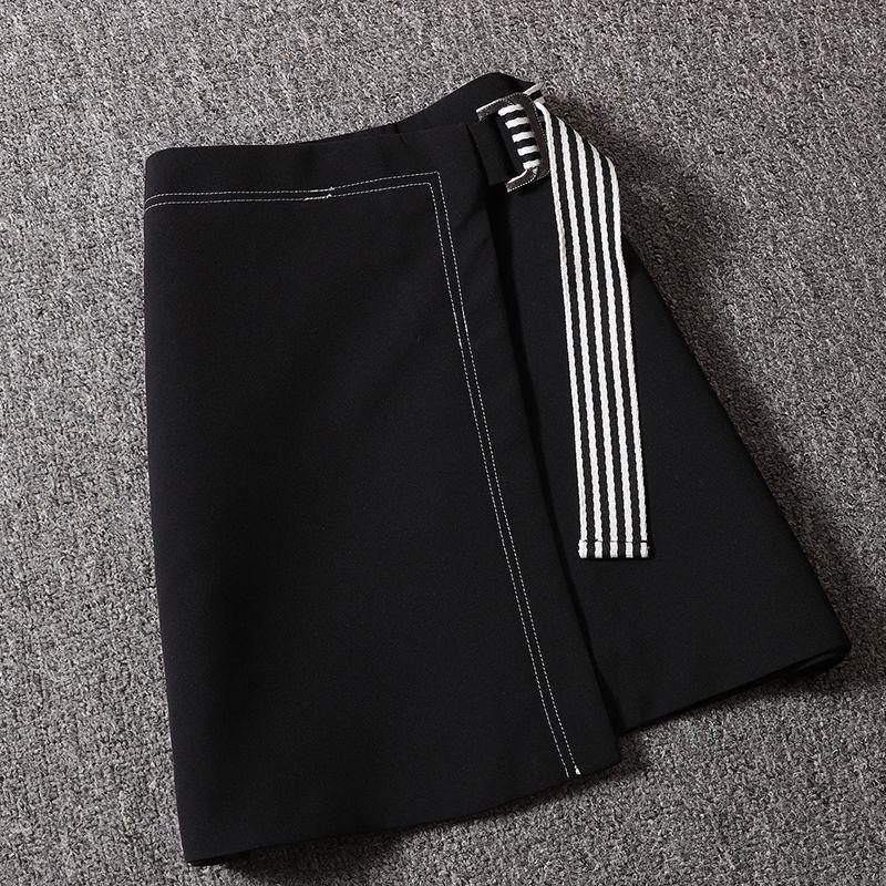 

Fashion Spring New A- line Sheath Workwear Skirt Black L