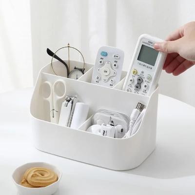 Solid Color Household Plastic Desktop Office Organizer Pen Holder Storage Boxes Accessories Stationery Pencil Case for Children